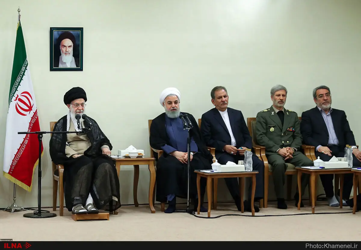 دیدار رئیس‌جمهور و اعضای هئیت دولت با رهبر انقلاب