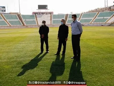 بازدید مدیرعامل باشگاه تراکتور از ورزشگاه یادگار امام (ره)
