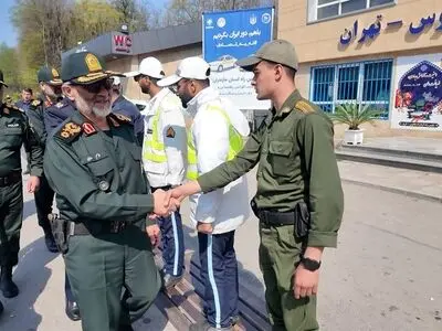 بازدید میدانی جانشین فرماندهی انتظامی فراجا از جاده‌های شمالی 