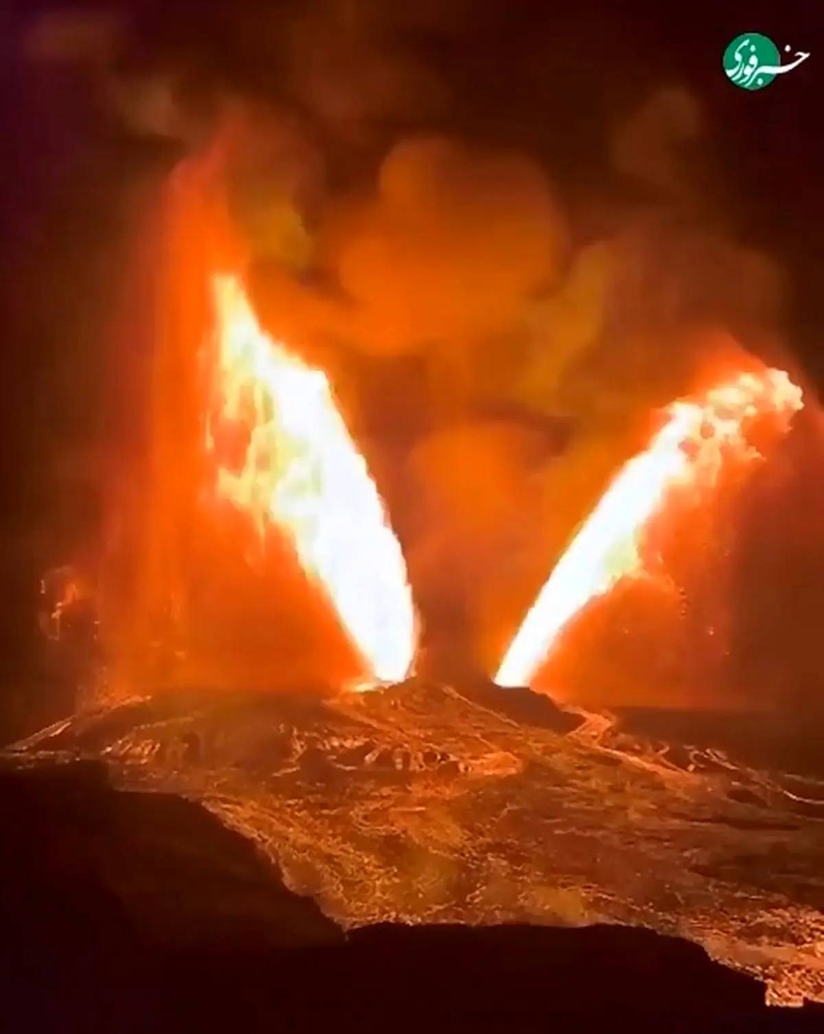 فوران ترسناک آتش فشان کیلاوئا در جزایر هاوایی + فیلم