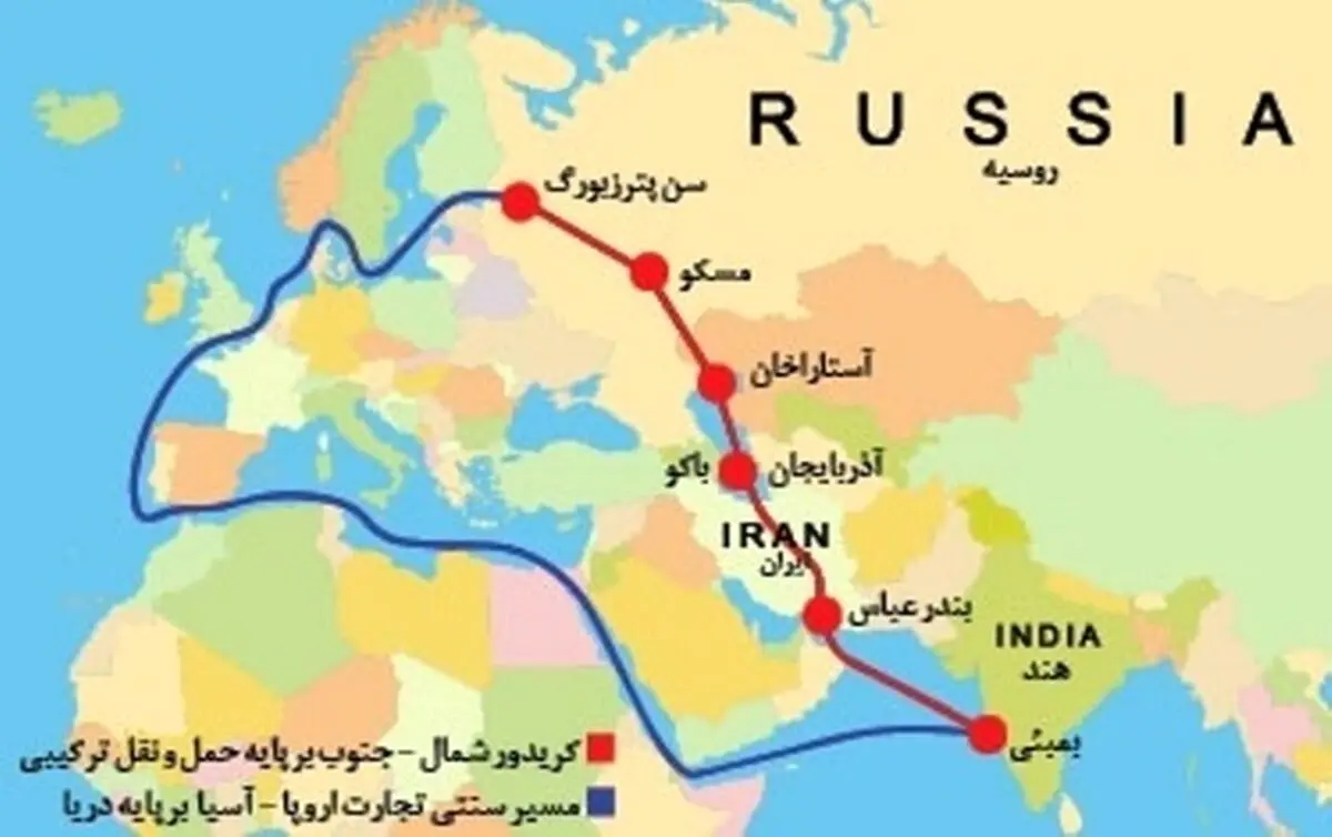 کریدور شمال-جنوب می‌تواند جایگزین امنی برای کانال سوئز شود