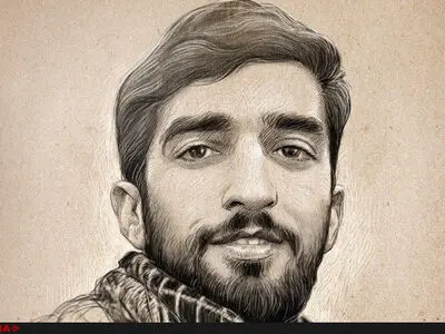 حضور شهیدی محلاتی و حجتی در مراسم تشییع و خاکسپاری شهید حججی