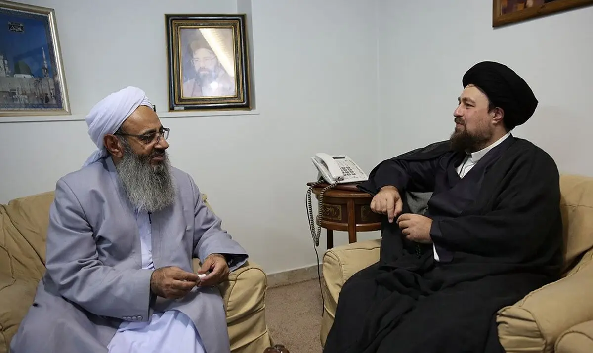 دیدار مولوی عبدالحمید با حجت‌الاسلام سیدحسن خمینی