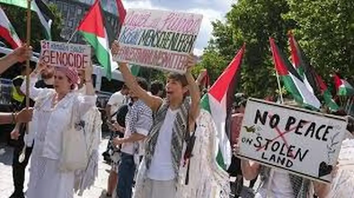 برخورد وحشیانه پلیس آلمان با حامیان فلسطین/فیلم