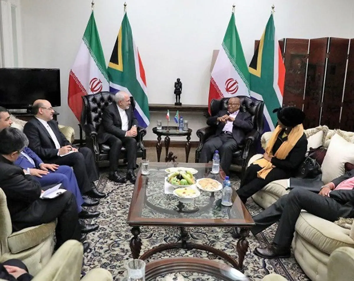 Zarif meets South African president