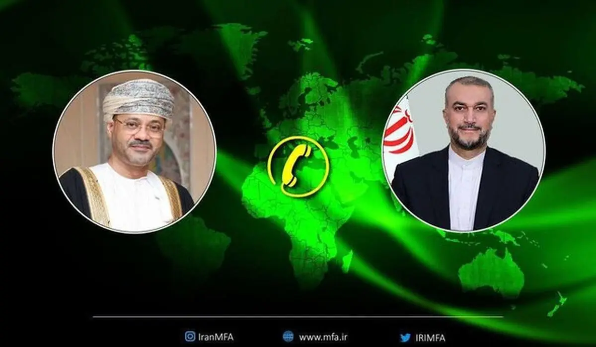 عبد اللهیان ونظیره العماني یؤکدان ضرورة الوقف الفوري لقتل المدنیین في فلسطین