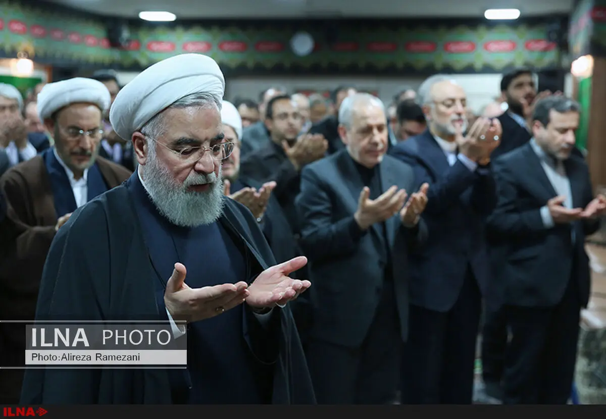 مراسم عزاداری ایام فاطمیه با حضور رییس جمهور + تصاویر
