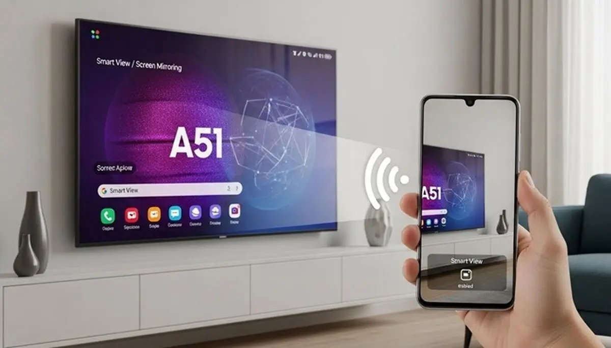 چگونه گوشی a51 را به تلویزیون وصل کنیم