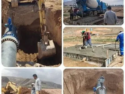 آغاز عملیات ساخت حوضچه خط انتقال ۴۲ اینچ آب‌رسانی سد درودزن 