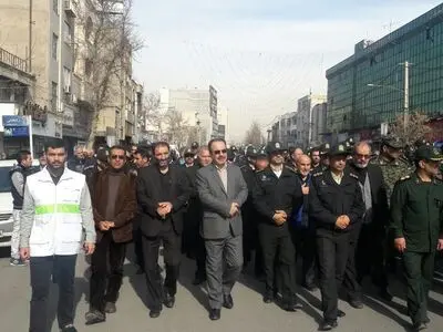تشییع پیکر دو شهید تازه تفحص شده نیروی انتظامی