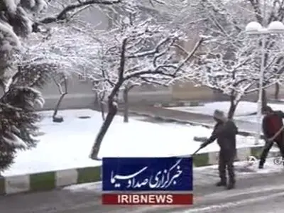 بارش برف همدان را سفیدپوش کرد + فیلم