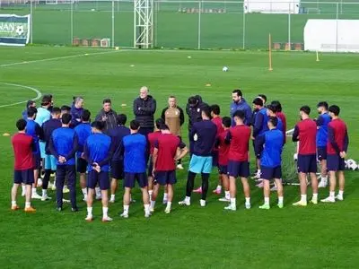 تمرینات بارانی تیم ملی در آنتالیا