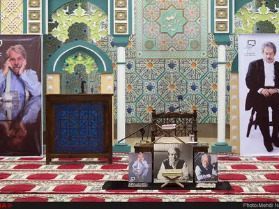 گزارش تصویری مراسم یادبود داود رشیدی در مسجد بلال صداوسیما 
