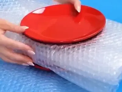 چطور بشقاب ها را به راحتی و به سادگی بسته بندی کنیم + فیلم