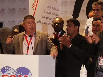 First speech of the newly elected WFTU General Secretary, Pambis Kyritsis in the 18th WTUC