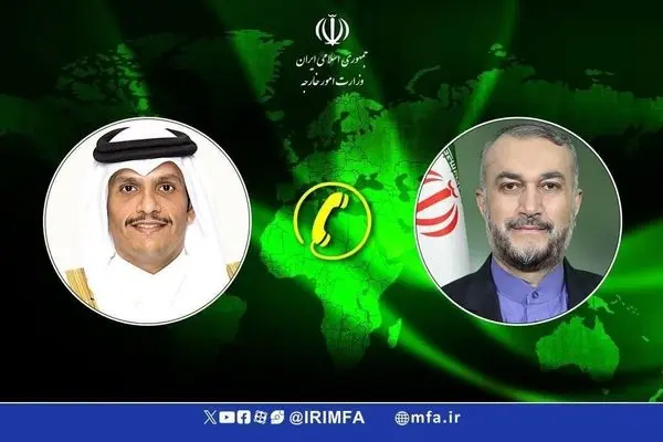 Iranian, Qatari FMs speak over phone to discuss Gaza war