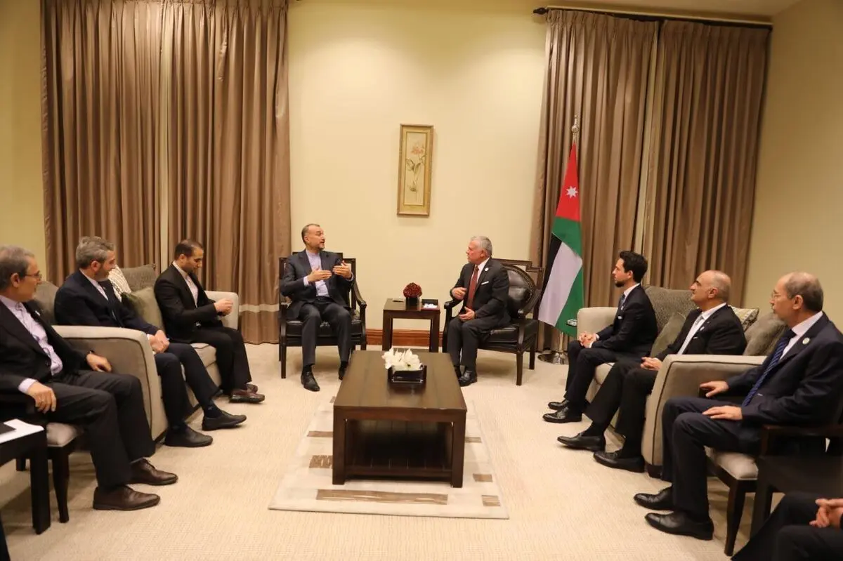 Iran FM delivers Pres. Raisi's message to Jordan’s King Abdullah II