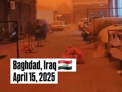 تصاویر‌ی از طوفان شن در بغداد
