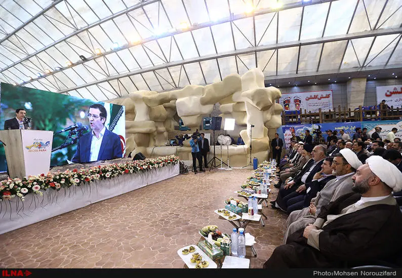 افتتاح نخستین پارک آبی قم در بوستان غدیر با حضور رئیس مجلس شورای اسلامی