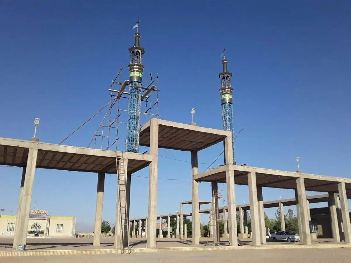 ساخت و نصب گلدسته های مرقد علامه بهلولی گنابادی