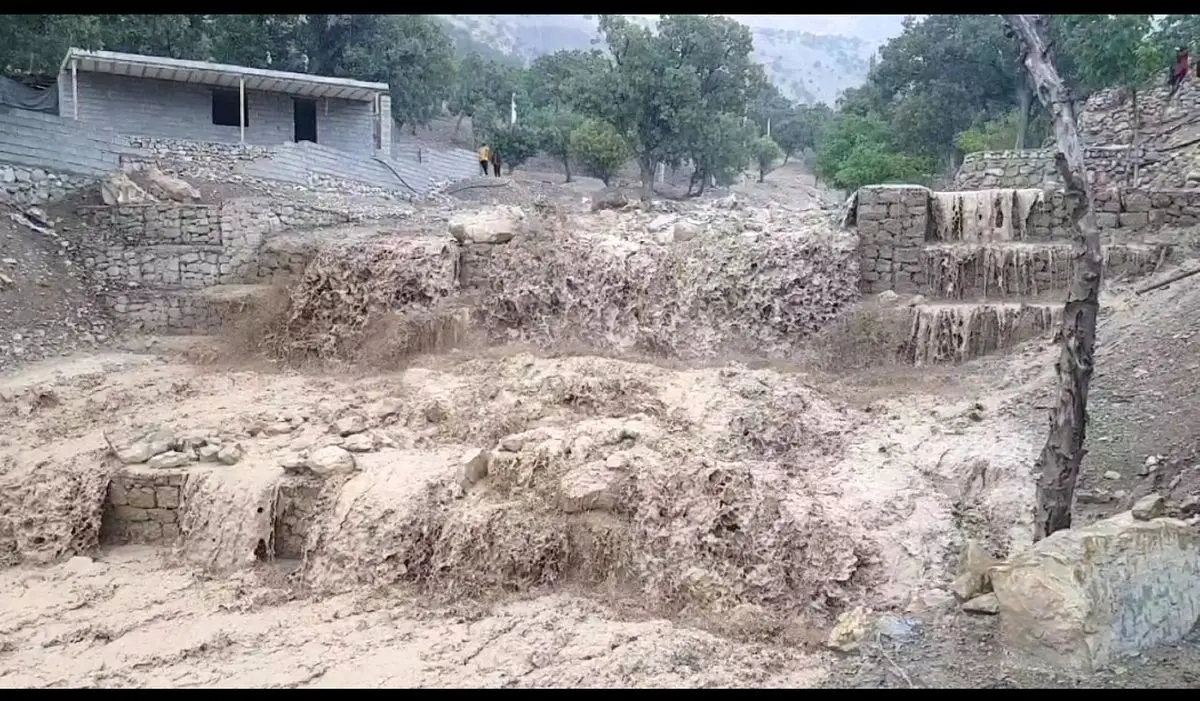 سیل در روستای بَروِل صیدون خوزستان/ هشدار به اهالی منطقه میداوود و پایین دست رودخانه عَلا + فیلم