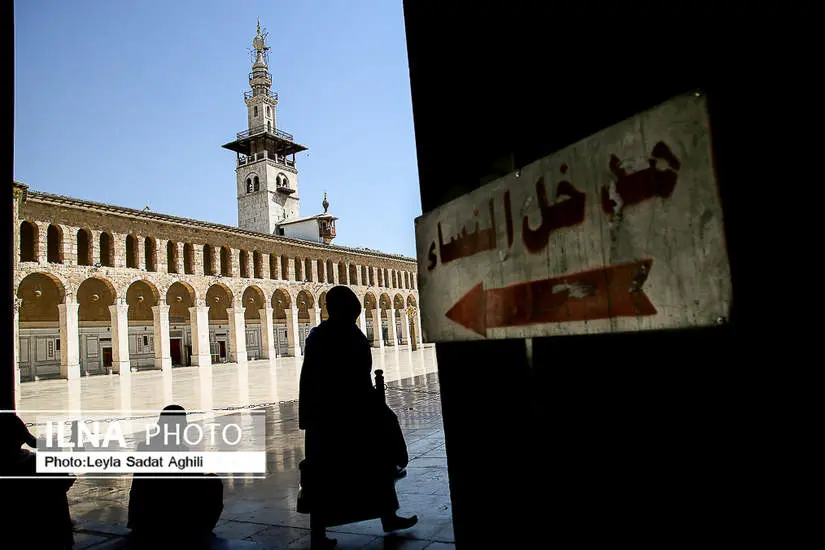  صحن مسجد جامع اموی در دمشق
