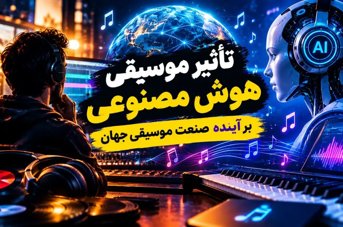 تأثیر موسیقی هوش مصنوعی بر آینده صنعت موسیقی جهان