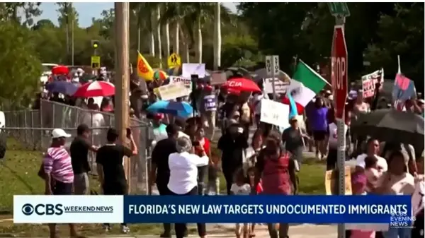 اعتراض کارگران مهاجر مکزیکی در فلوریدای آمریکا به قانون مهاجرت
