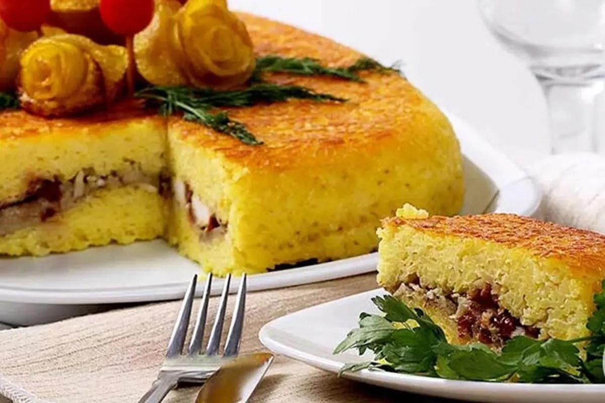 طرز تهیه ته‌چین مرغ و بادمجان