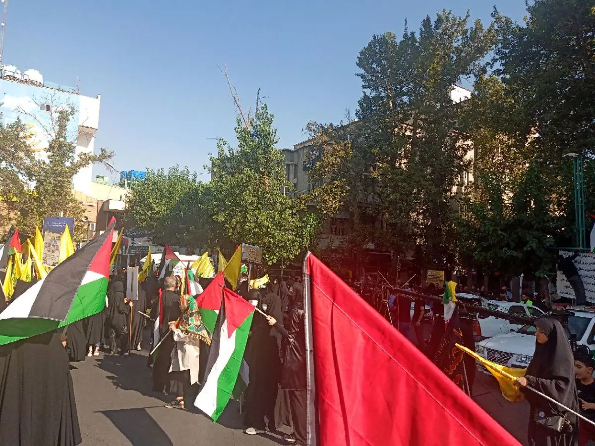 آغاز تجمع ضد صهیونیستی در میدان فلسطین