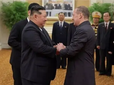دیدار مدودف با کیم جونگ‌اون