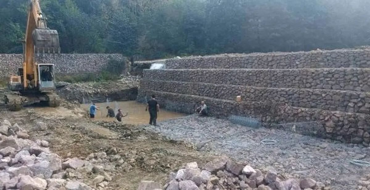 پیشرفت ۴۰ درصدی طرح ساماندهی بستر رودخانه امامزاده ابراهیم شهرستان شفت