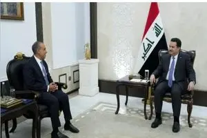 دیدار و گفت‌وگوی وزیر خارجه مصر با السودانی در عراق