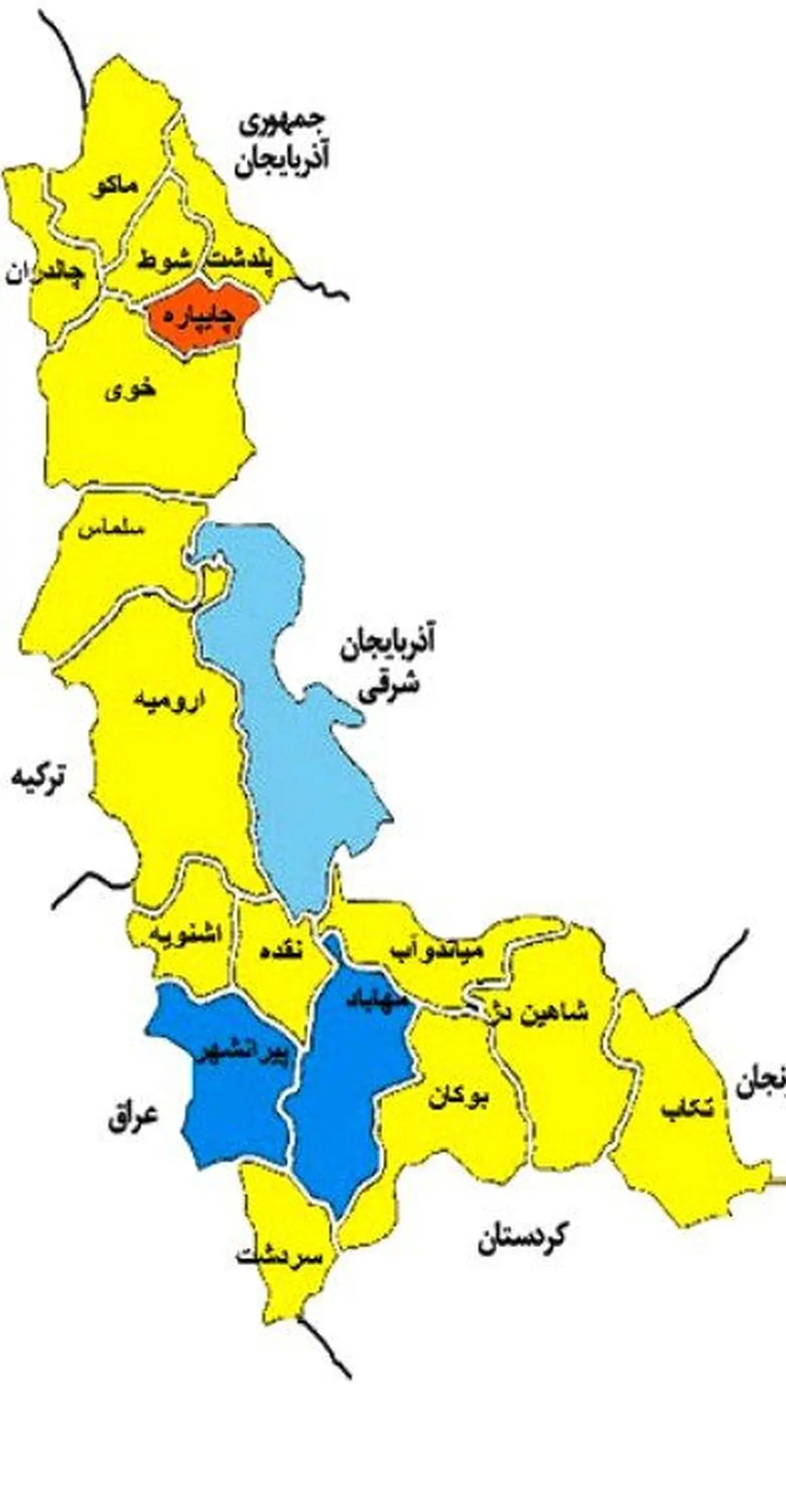 بازگشت رنگ آبی کرونا به نقشه آذربایجان غربی
