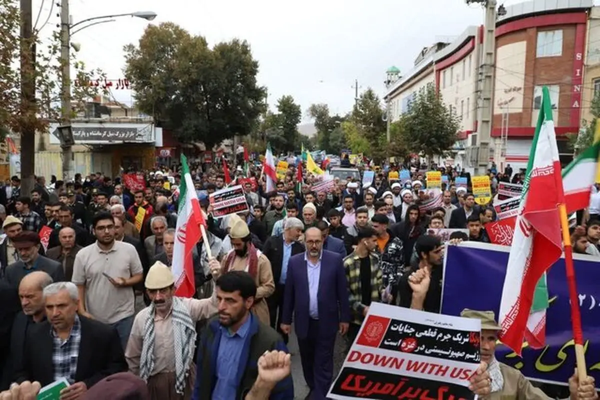 برگزاری راهپیمایی یوم‌الله ۱۳ آبان در استان کرمانشاه 