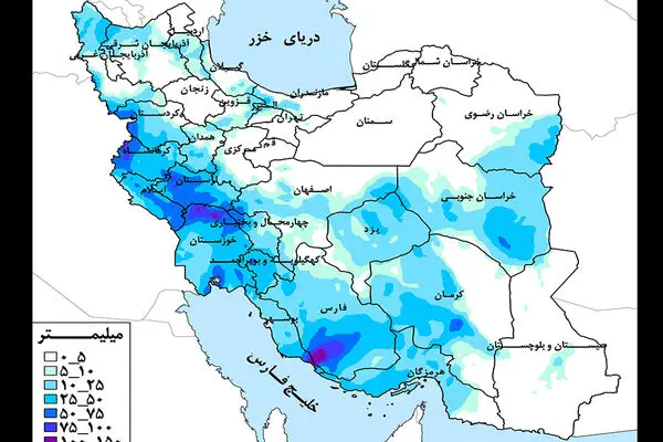 در هفته جاری کدام مناطق کشور بیشترین بارندگی را دارند؟ 