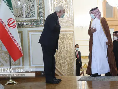 دیدار وزیر خارجه قطر با محمد جواد ظریف