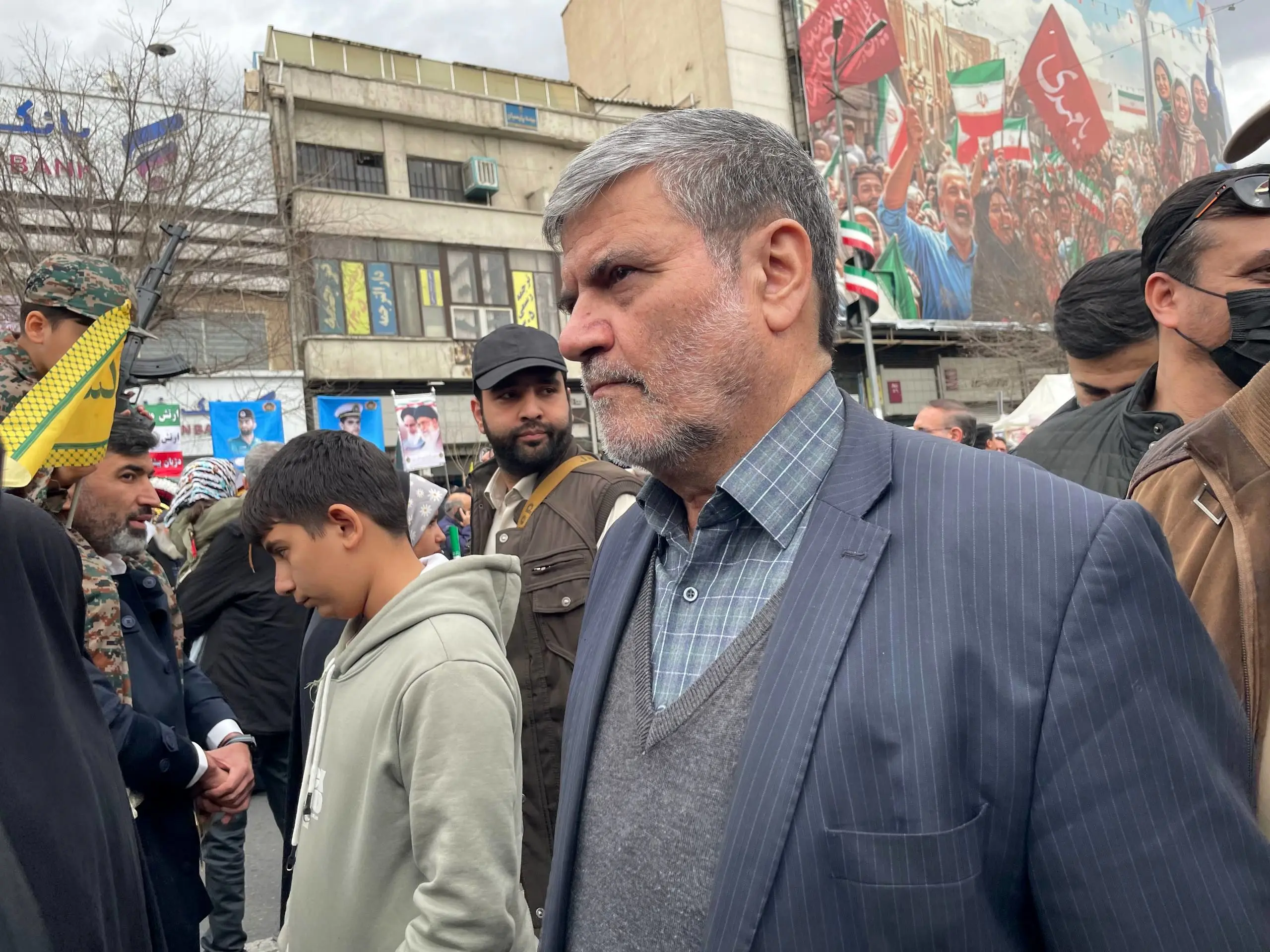 حضور قاضی صلواتی در راهپیمایی ۲۲ بهمن