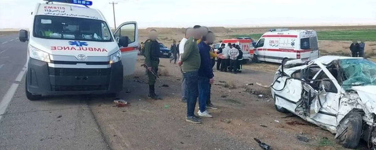 تصادف در محور تربت جام – تایباد منجر به جان باختن ۲ نفر و مصدومیت ۵ نفر شد