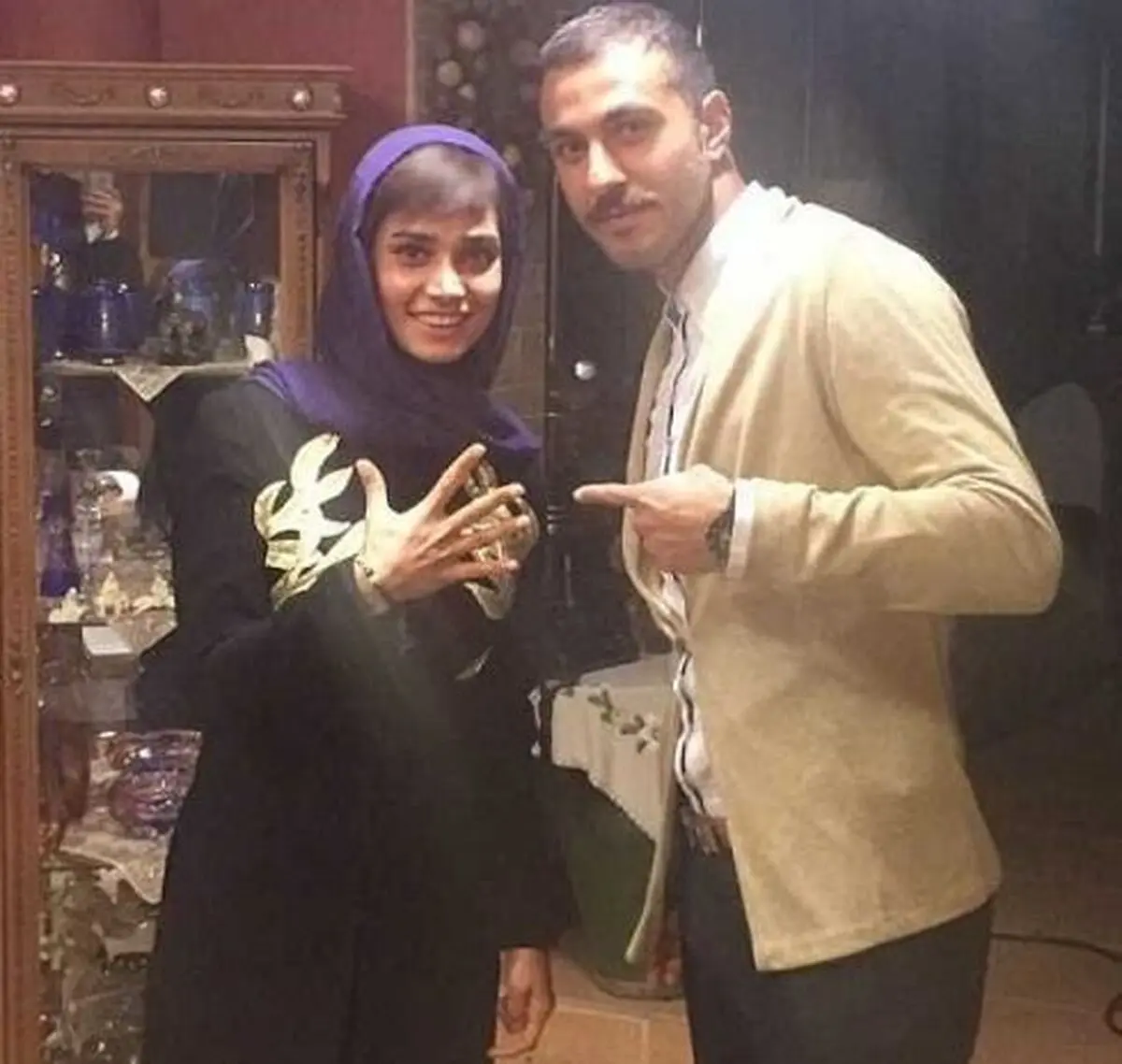 سوشا مکانی به همراه خانم بازیگر/عکس
