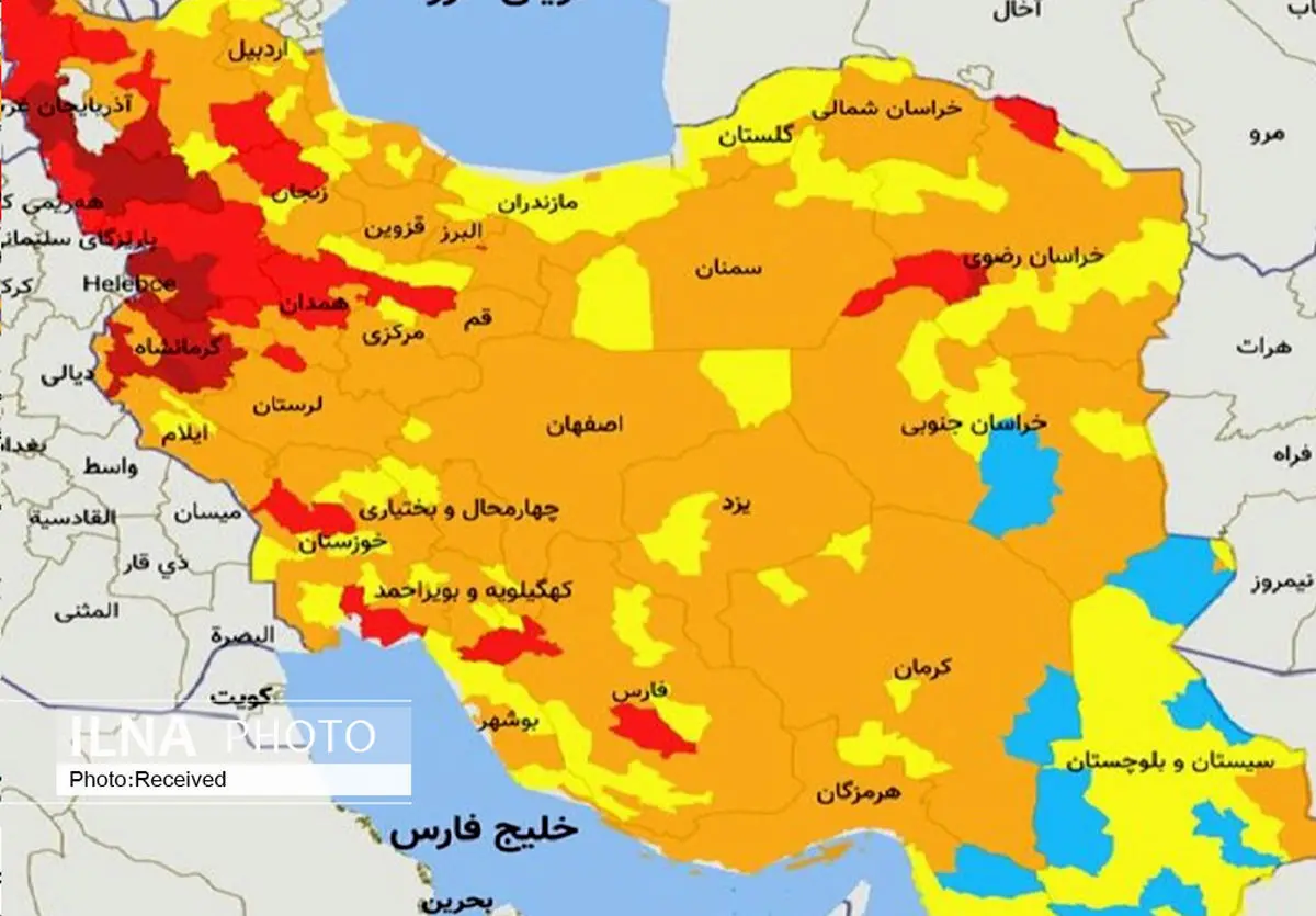 خروج لرستان از وضعیت قرمز کرونایی