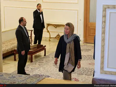 واکنش موگرینی به حضورش در مراسم تحلیف روحانی + تصویر