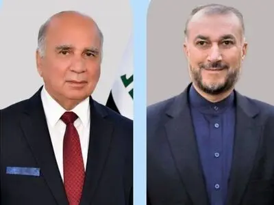 وزیرا الخارجیة الإیرانی والعراقی یشددان على ضرورة الإسراع بتنفیذ الاتفاقیات بین البلدین