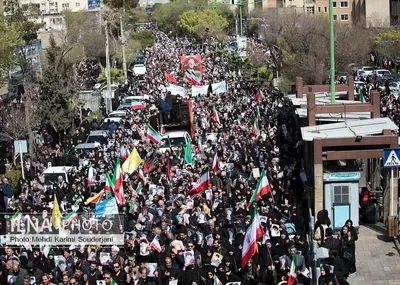 مراسم تشییع شهدای جنایات آمریکایی - صهیونی در اصفهان