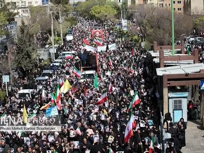 مراسم تشییع شهدای جنایات آمریکایی - صهیونی در اصفهان