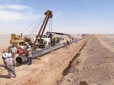 تعویض خط تغذیه گاز مسیر CGS کزاز به TBS قدمگاه در شهرستان شازند