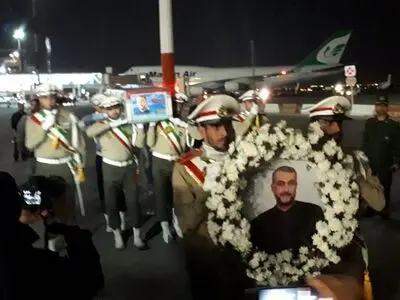 پیکر شهید امیرعبداللهیان وارد مشهد شد