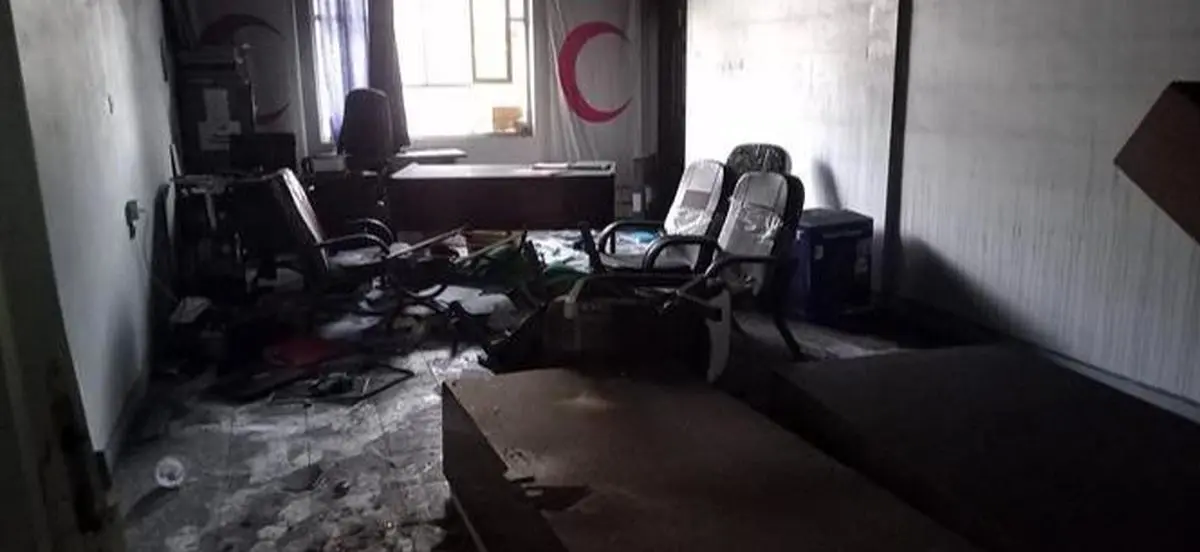 اطلاعیه هلال‌احمر در پی تخریب تعدادی از پایگاه‌ها، خودروها و تجهیزات امدادی

