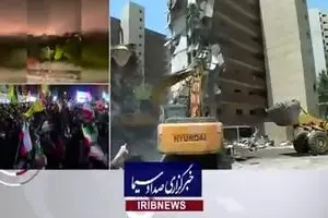 آواربرداری از ساختمان مسکونی شهرک شهید چمران + فیلم