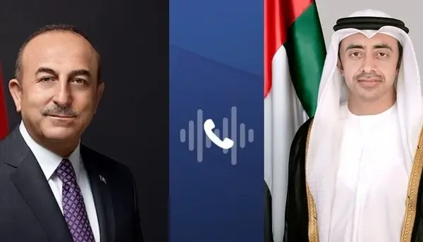 گفت‌وگوی تلفنی وزرای خارجه ترکیه و امارات